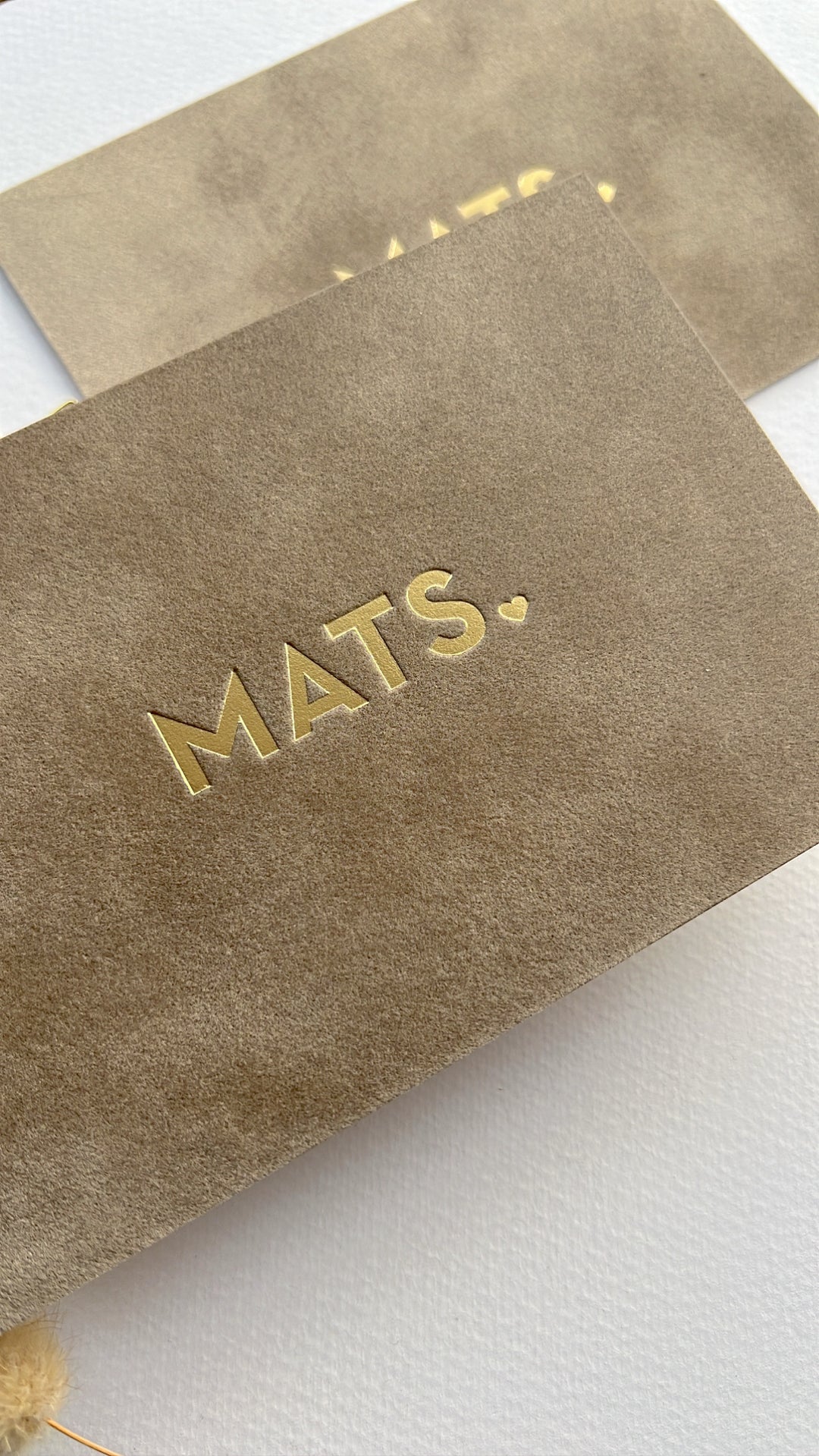 Geboortekaartje Mats op velvet