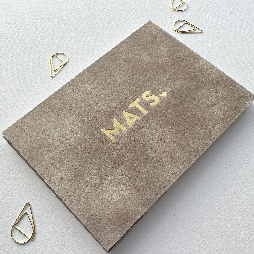 Geboortekaartje Mats op velvet