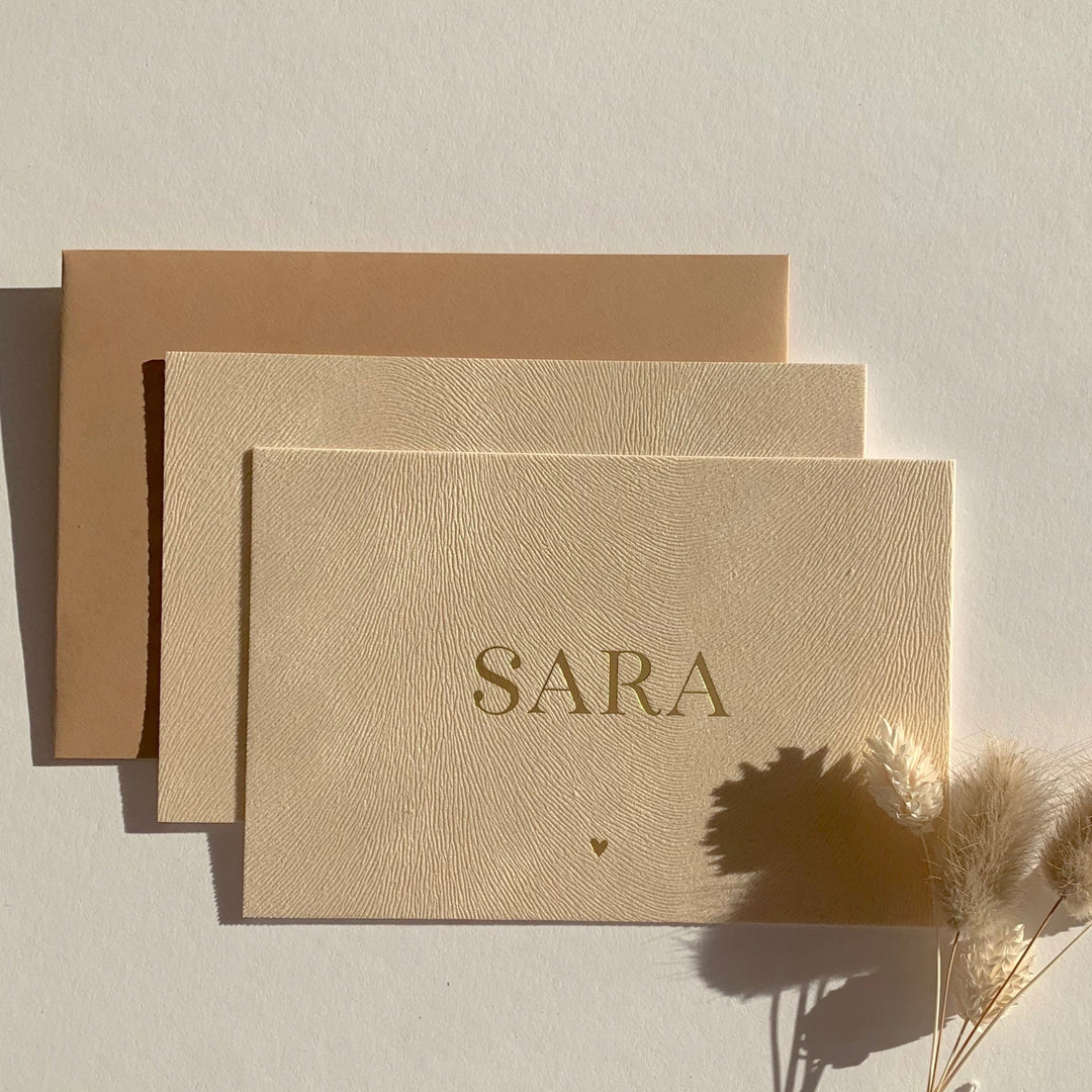 Geboortekaartje Sara velvet ribbel