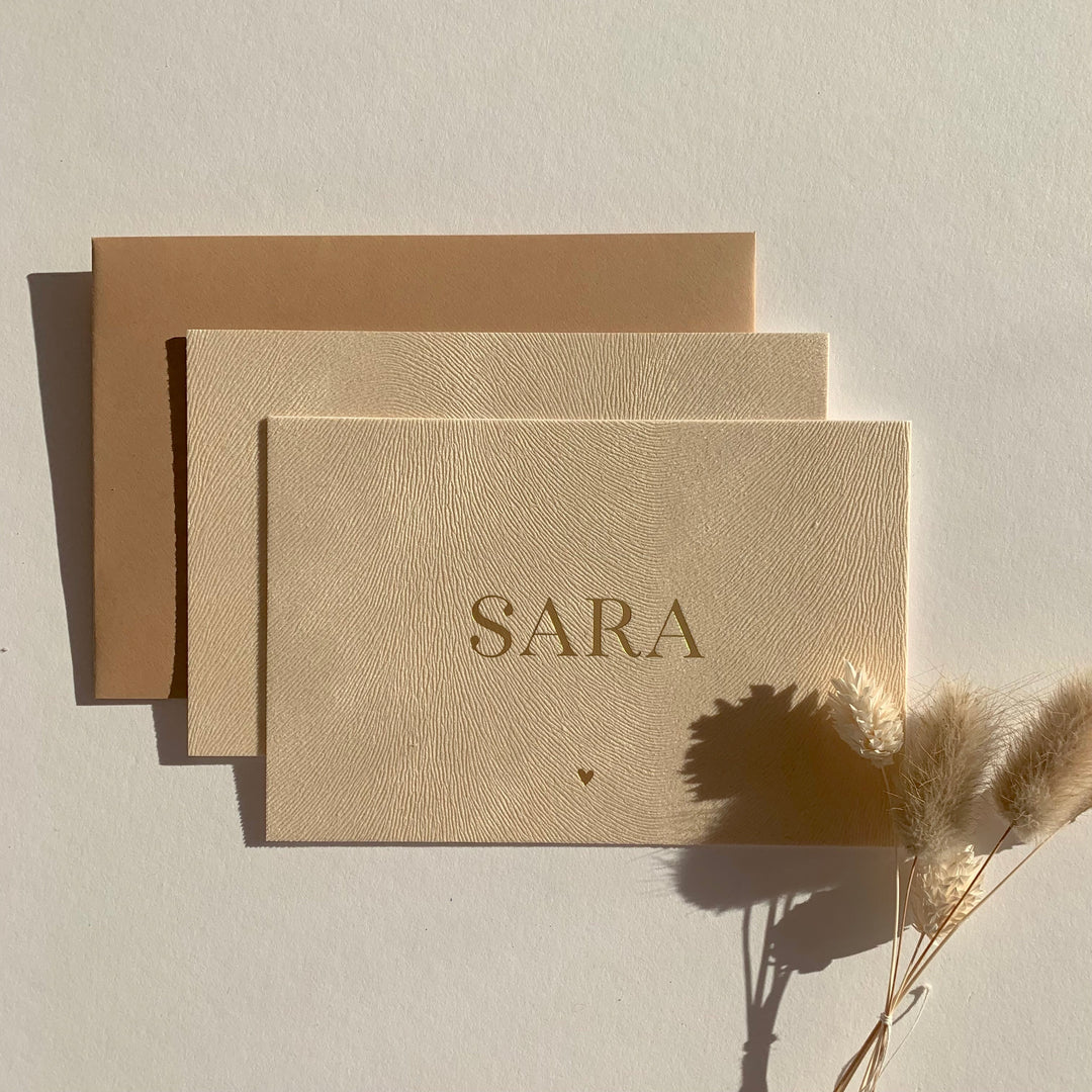 Geboortekaartje Sara velvet ribbel