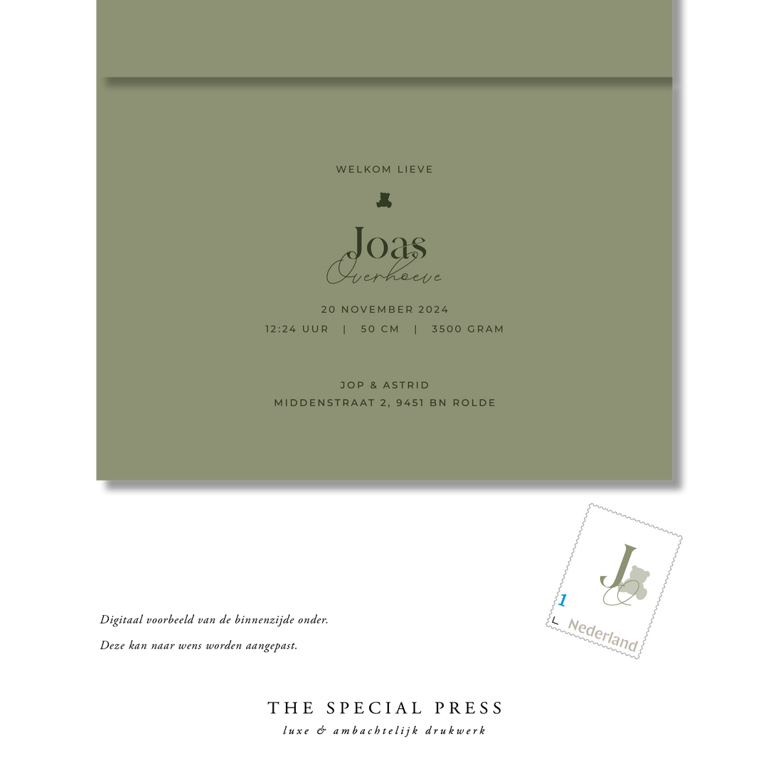 Geboortekaartje Joas