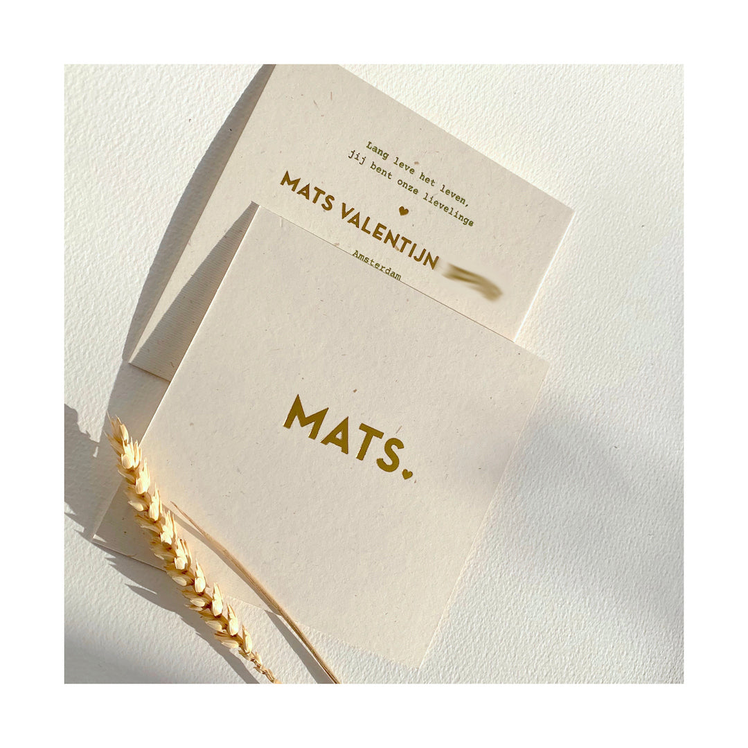 Geboortekaartje Mats