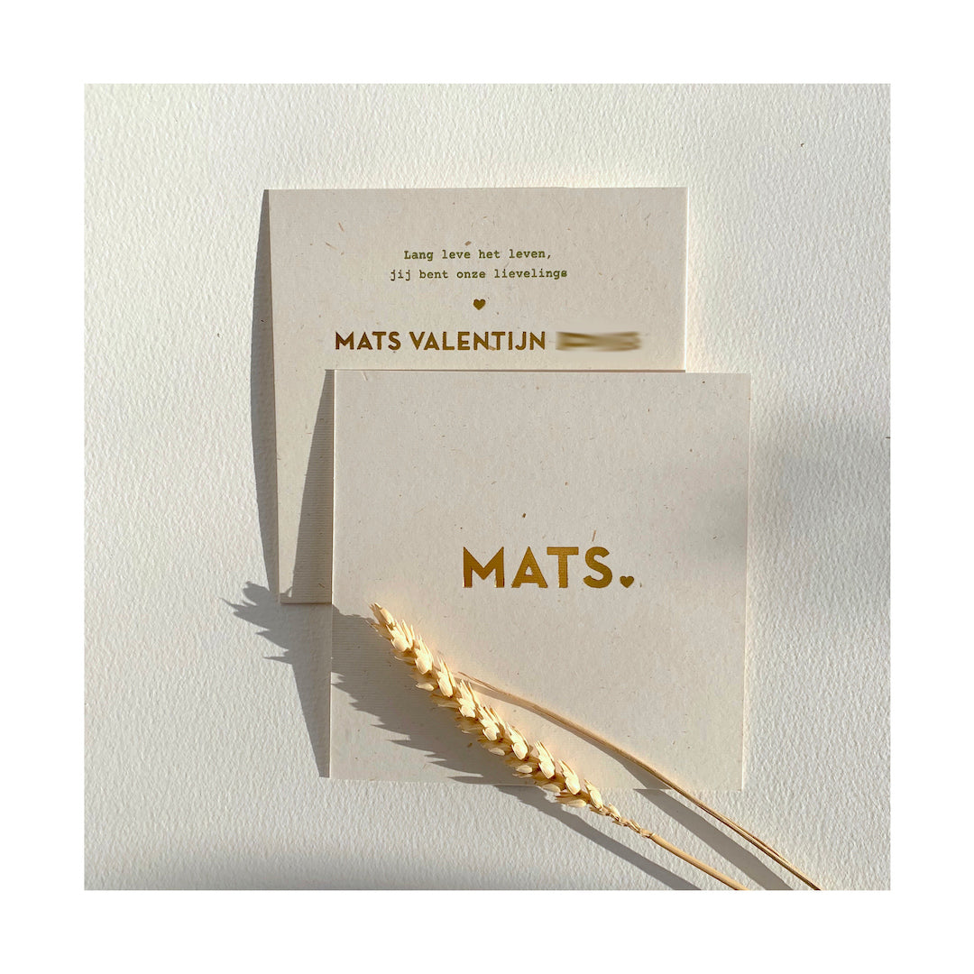 Geboortekaartje Mats
