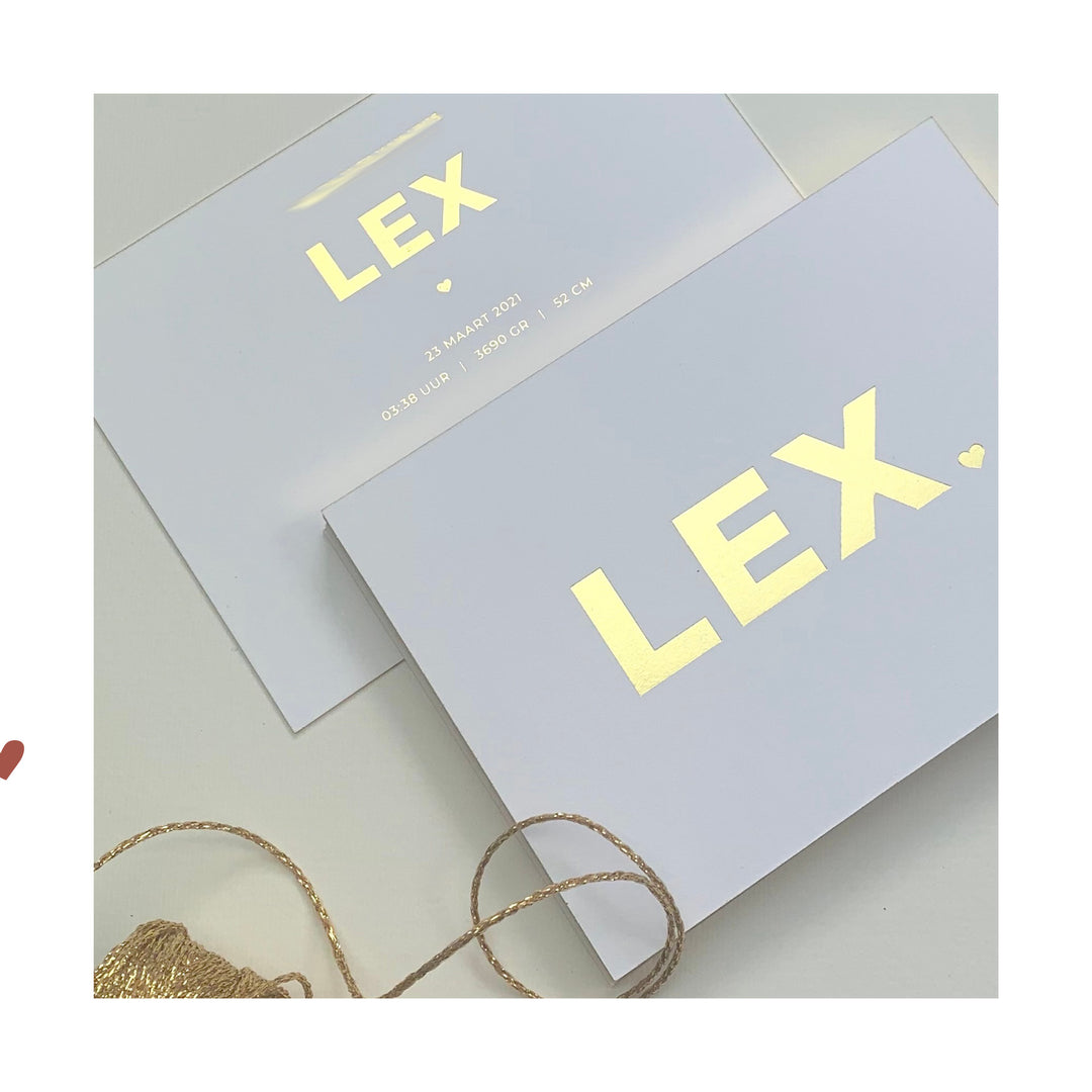 Geboortekaartje Lex