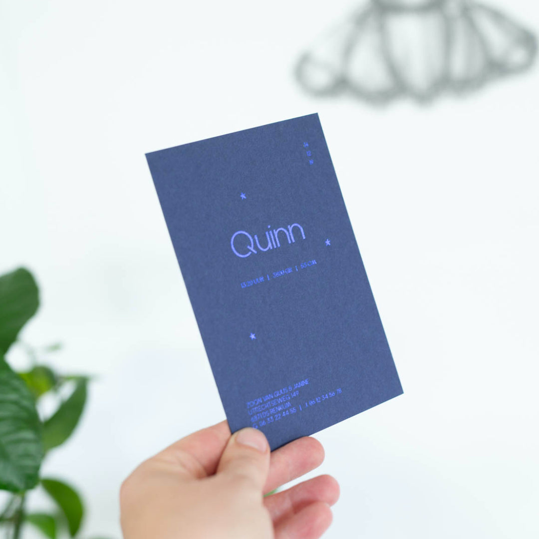 Geboortekaartje Quinn