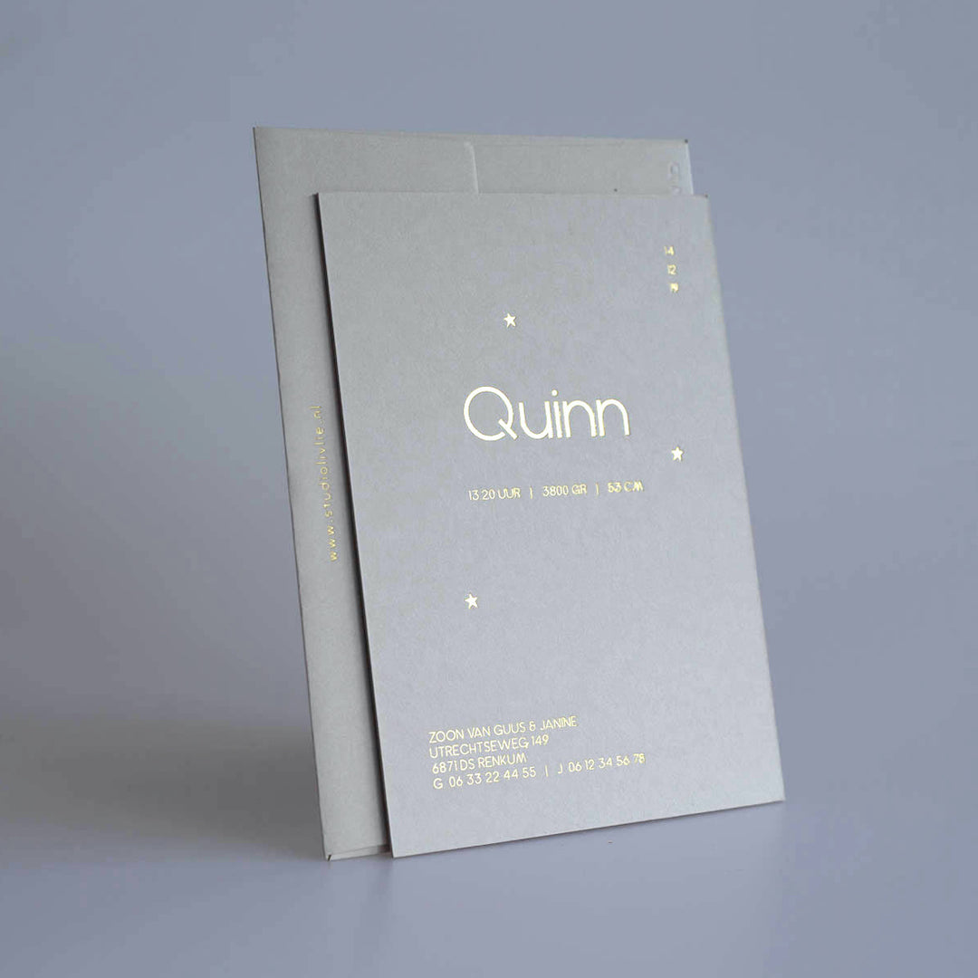 Geboortekaartje Quinn