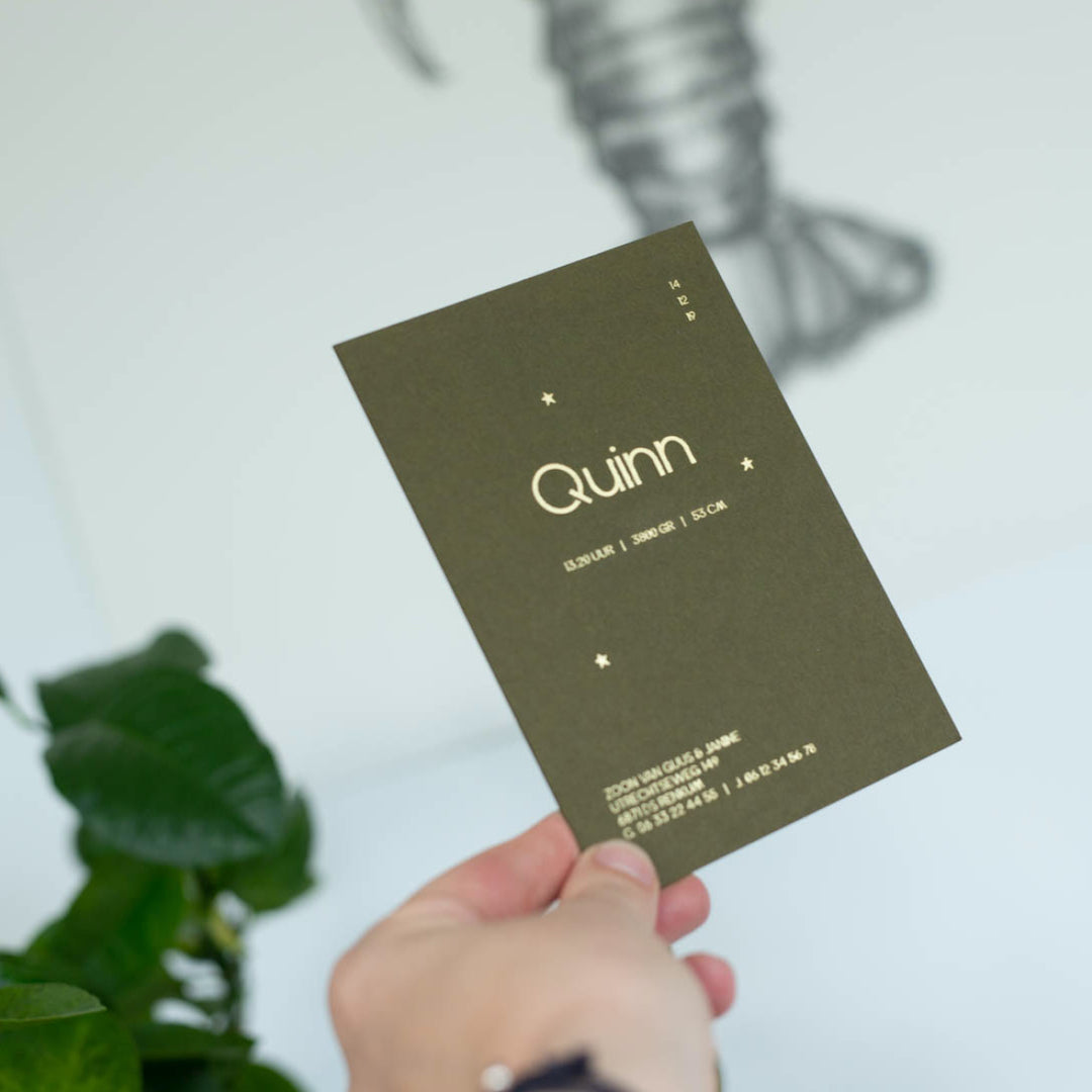Geboortekaartje Quinn