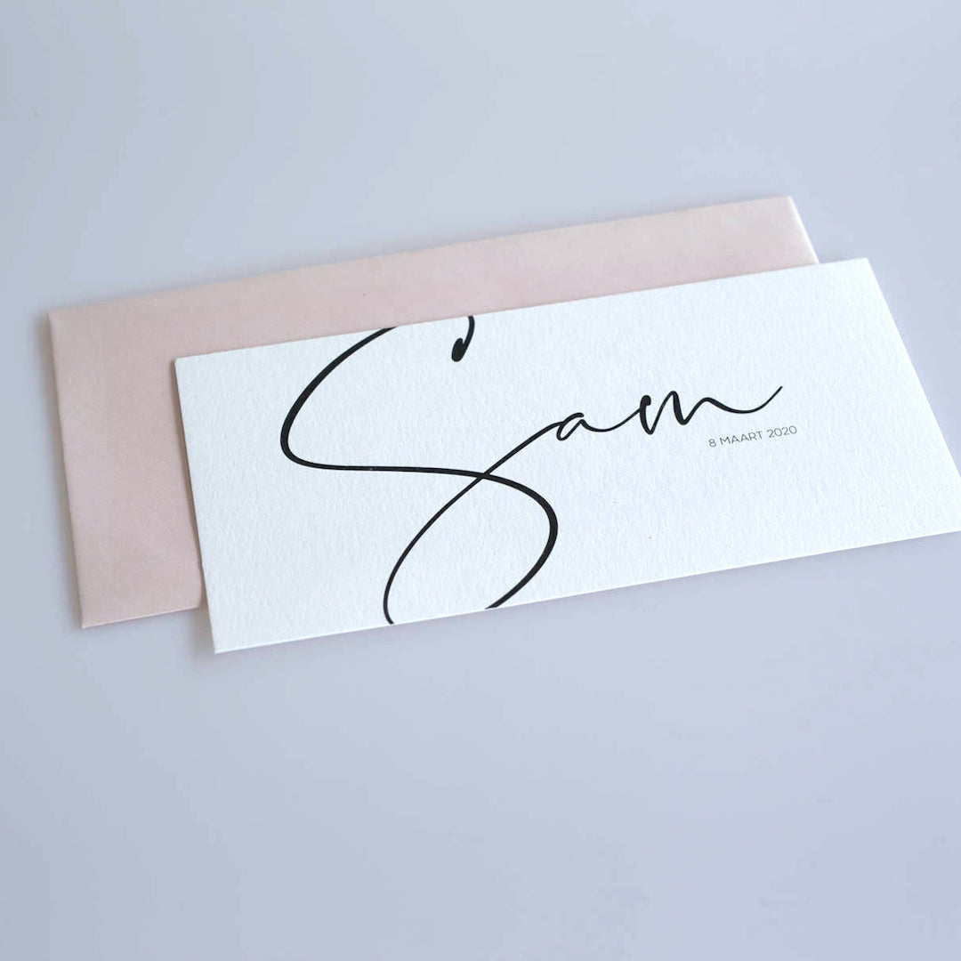 Geboortekaartje Sam