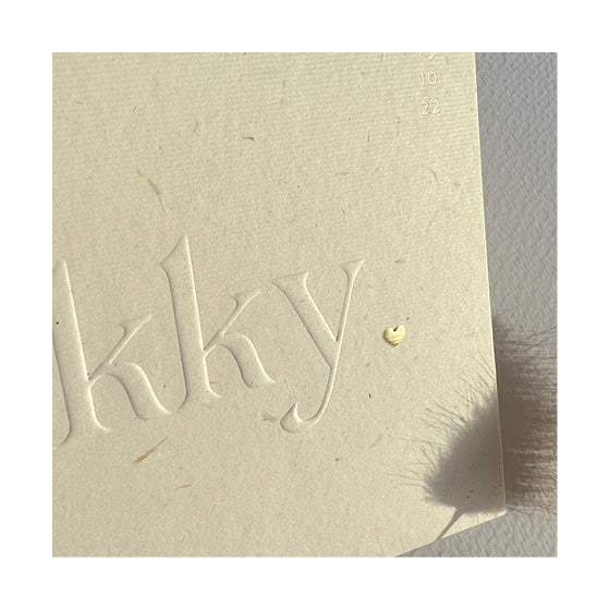 Geboortekaartje Mikky op stropapier
