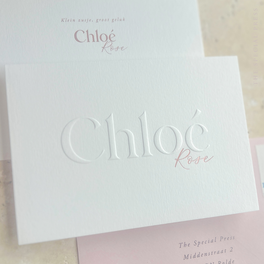 Geboortekaartje Chloé Rose