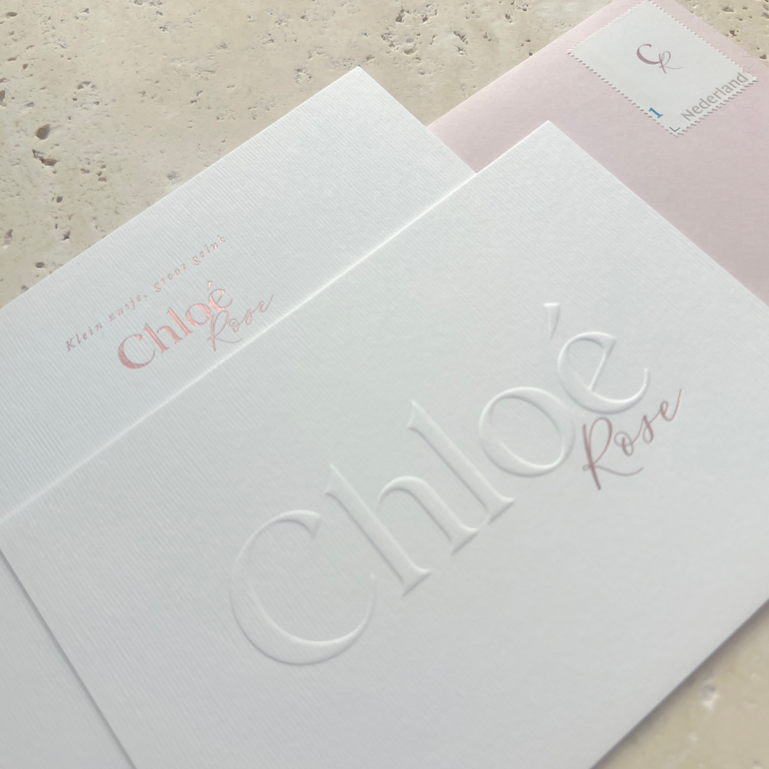 Geboortekaartje Chloé Rose