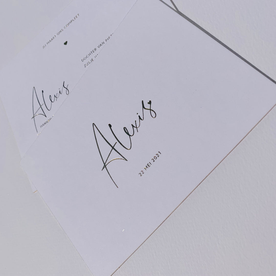 Geboortekaartje Alexis