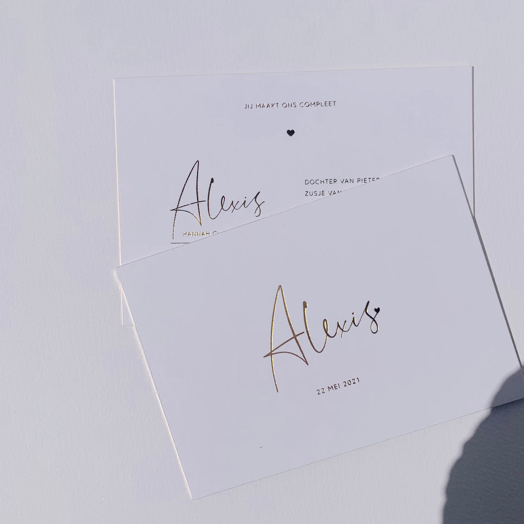 Geboortekaartje Alexis