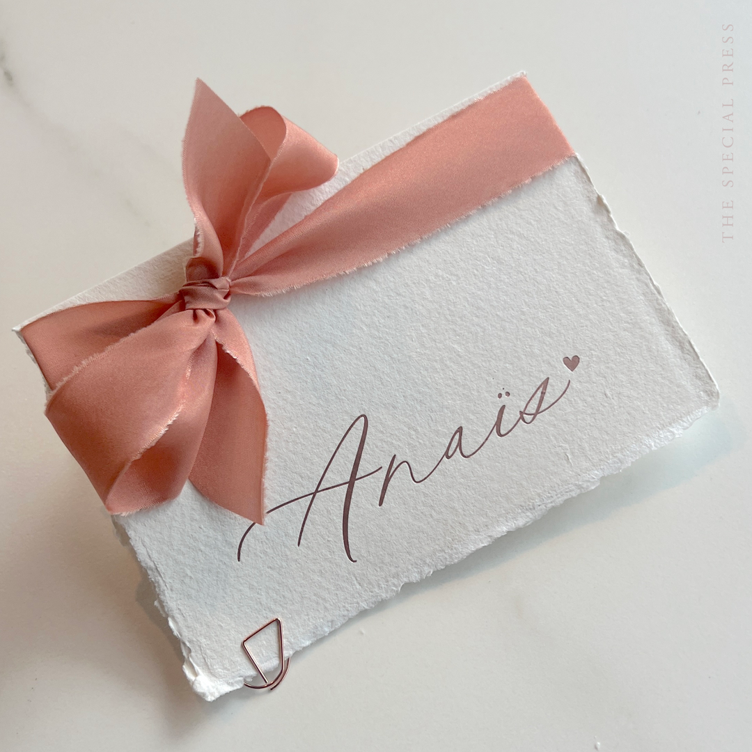 Geboortekaartje Anais met La Lettre zijden lint