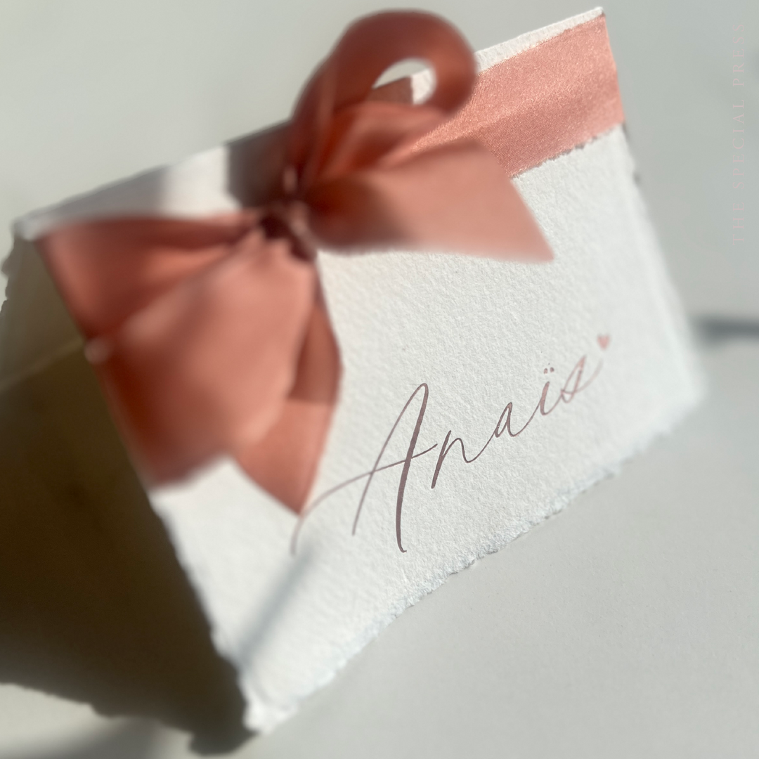 Geboortekaartje Anais met La Lettre zijden lint