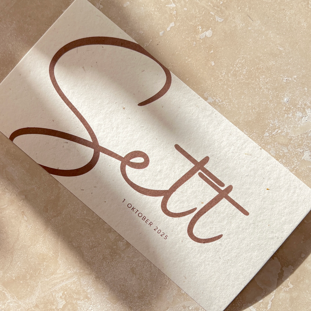 Geboortekaartje Sett